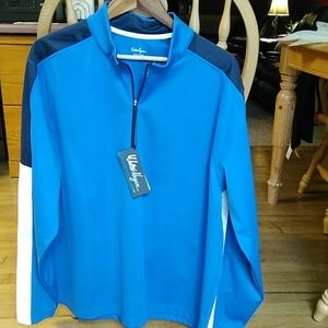 Walter Hagen 1/2 Zipper Blue Golf Jacket Size XK